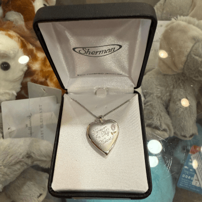 Silver Heart Memorial Locket Necklace