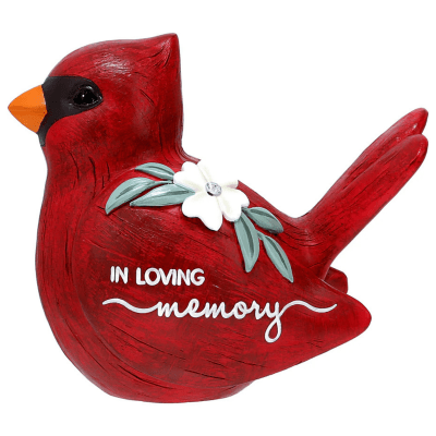 Always By Your Side Memorial 'In Loving Memory' Cardinal Figurine