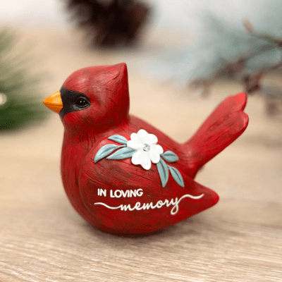 Always By Your Side Memorial 'In Loving Memory' Cardinal Figurine