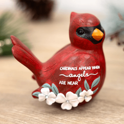 Always By Your Side Memorial 'Angels Are Near' Cardinal Figurine