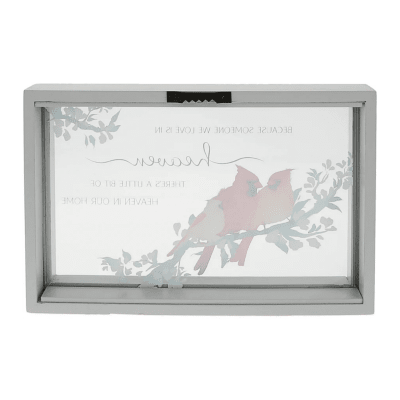 Always By Your Side Memorial 'Heaven In Our Home' Framed Glass Plaque