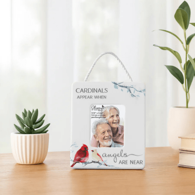 Always By Your Side Memorial 'Cardinals Appear Angels Are Near' Hanging Picture Frame