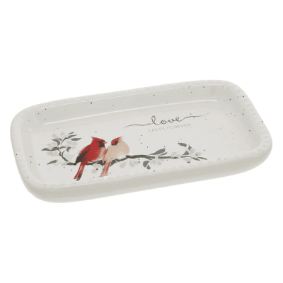 Always By Your Side 'Love Lasts Forever' Cardinal Trinket Dish