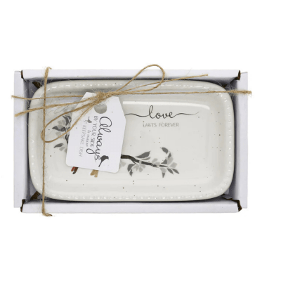Always By Your Side 'Love Lasts Forever' Cardinal Trinket Dish