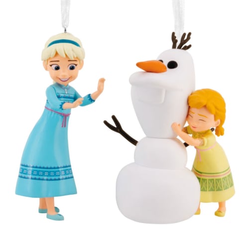 Disney Frozen Elsa, Anna and Olaf Hallmark Ornaments, Set of 2