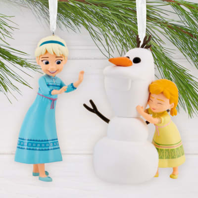 Disney Frozen Elsa, Anna and Olaf Hallmark Ornaments, Set of 2