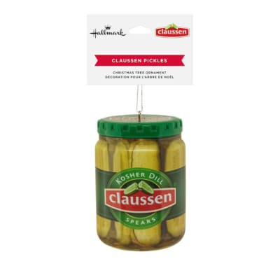 Kraft Claussen™ Pickles Jar Shatterproof Hallmark Ornament