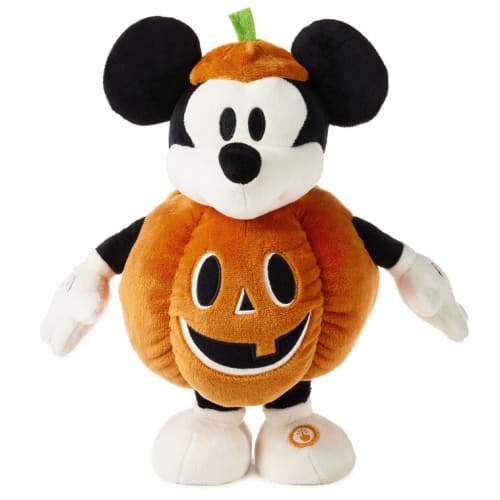 Disney Jack-o'-Lantern Mickey Mouse Plush With Sound and Motion, 12.5