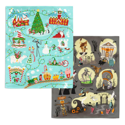 Disney Tim Burton's The Nightmare Before Christmas Two-Sided Throw Blanket, 50x60
