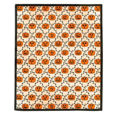 Vintage Jack-o'-Lanterns Throw Blanket, 50x60