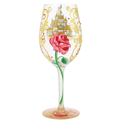 Lolita® Disney Beauty and the Beast 'Bold Like A Rose' Wine Glass