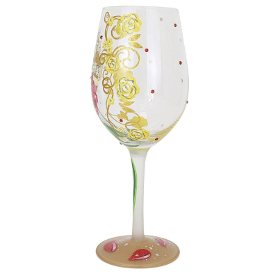 Lolita® Disney Beauty and the Beast 'Bold Like A Rose' Wine Glass