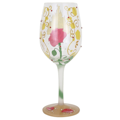 Lolita® Disney Beauty and the Beast 'Bold Like A Rose' Wine Glass