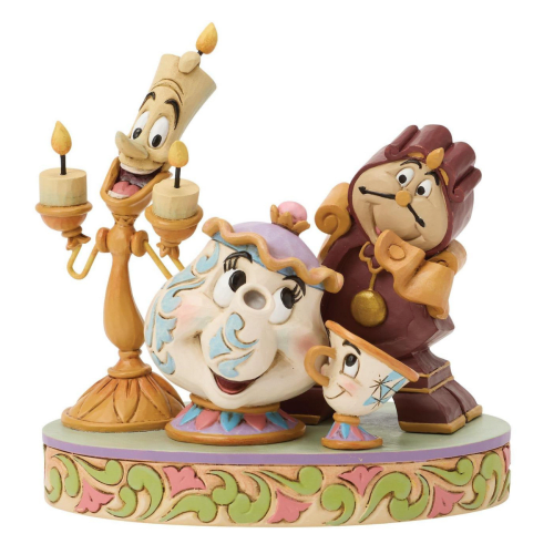 Jim Shore | Disney Beauty And The Beast 'Lumiere, Mrs Potts, Cogsworth' Figurine