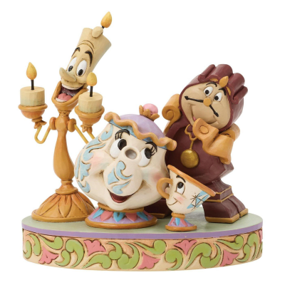 Jim Shore | Disney Beauty And The Beast 'Lumiere, Mrs Potts, Cogsworth' Figurine
