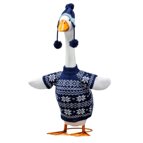 Giddy the Goose | Porch Goose Outfit, Blue Sweater