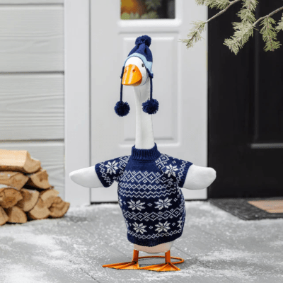Giddy the Goose | Porch Goose Outfit, Blue Sweater