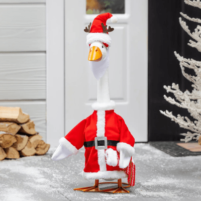 Giddy the Goose | Porch Goose Outfit, Mr. Claus
