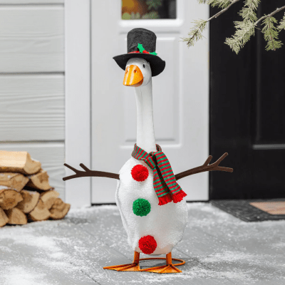 Giddy the Goose | Porch Goose Outfit, Snowman