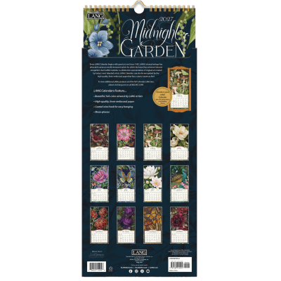 Lang 2027 Calendar | Midnight Garden - Vertical