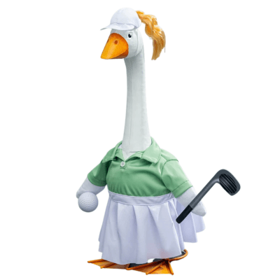Giddy the Goose | Porch Goose Outfit, Golf Player