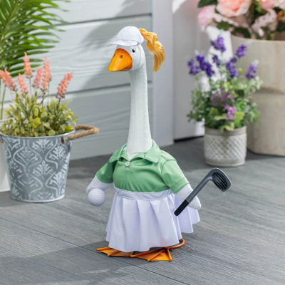 Giddy the Goose | Porch Goose Outfit, Golf Player