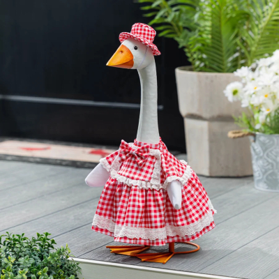 Giddy the Goose | Porch Goose Outfit, Plaid Dress