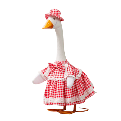 Giddy the Goose | Porch Goose Outfit, Plaid Dress