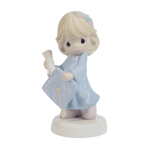 Precious Moments | The Future Belongs To You with Blue Gown Figurine, Blonde Girl