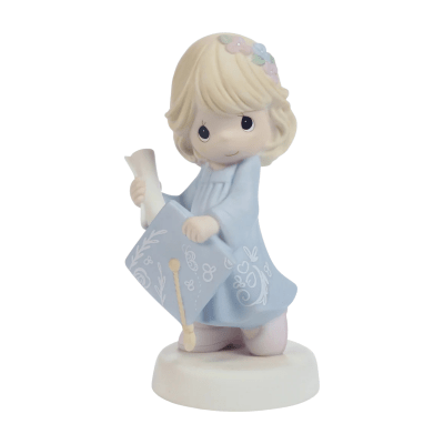 Precious Moments | The Future Belongs To You with Blue Gown Figurine, Blonde Girl
