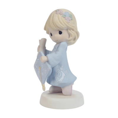 Precious Moments | The Future Belongs To You with Blue Gown Figurine, Blonde Girl