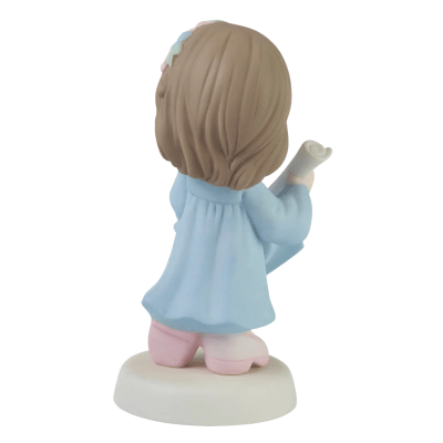 Precious Moments | The Future Belongs To You with Blue Gown Figurine, Brunette Girl