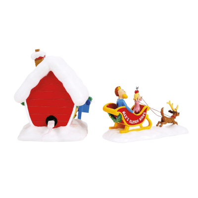 Department 56 | The Grinch™ - Max's Sleigh Rides (2 Set) Figurines