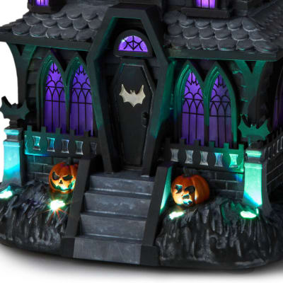 Hauntsville Collection Vampire Manor Tabletop Decoration With Light and Sound