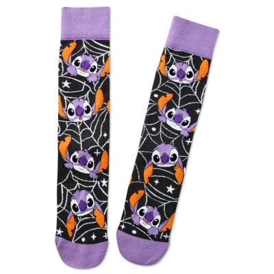 Disney Stitch Spider Web Novelty Crew Socks