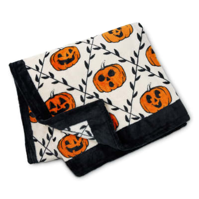 Vintage Jack-o'-Lanterns Throw Blanket, 50x60