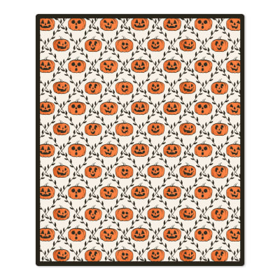 Vintage Jack-o'-Lanterns Throw Blanket, 50x60
