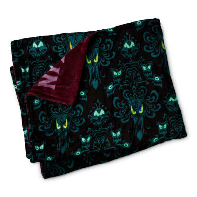 Disney The Haunted Mansion Glow-in-the-Dark Two-Sided Throw Blanket, 50x60