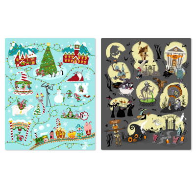 Disney Tim Burton's The Nightmare Before Christmas Two-Sided Throw Blanket, 50x60