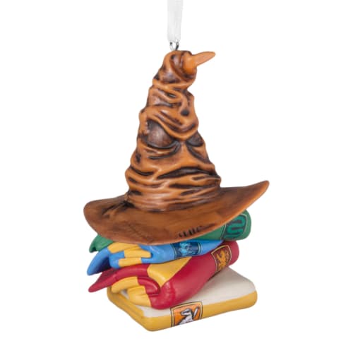 Harry Potter™ Sorting Hat™ and House Scarves Hallmark Ornament
