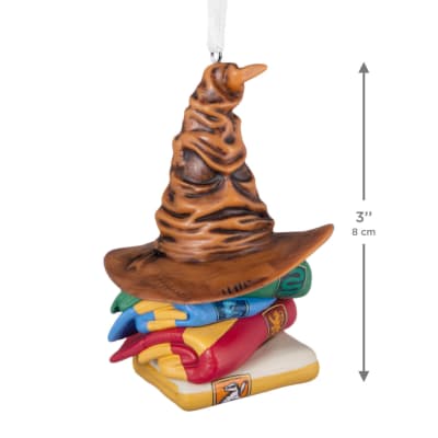 Harry Potter™ Sorting Hat™ and House Scarves Hallmark Ornament