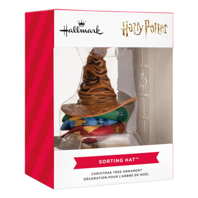 Harry Potter™ Sorting Hat™ and House Scarves Hallmark Ornament