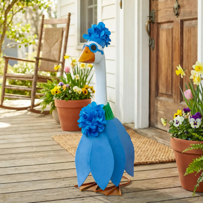 Giddy the Goose | Porch Goose Outfit, Blue Hydrangea