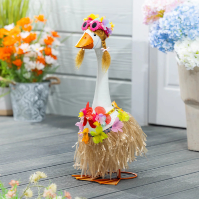 Giddy the Goose | Porch Goose Outfit, Hula Girl