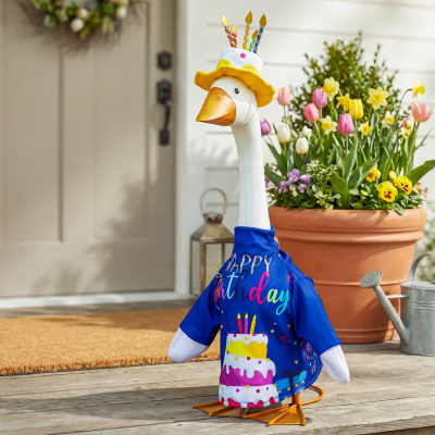 Giddy the Goose | Porch Goose Outfit, Birthday Celebration