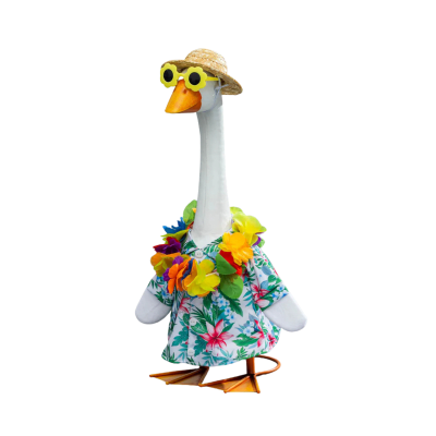 Giddy the Goose | Porch Goose Outfit, Hawaiian Vacation