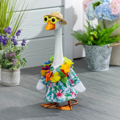 Giddy the Goose | Porch Goose Outfit, Hawaiian Vacation