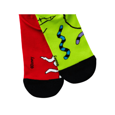 Disney Tim Burton's The Nightmare Before Christmas Jack Skellington and Oogie Boogie Mismatched Novelty Crew Socks