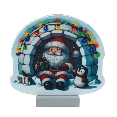 Infinity | Santa Sitting In Igloo Standing Light