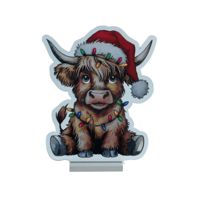 Infinity | Santa Hat Highland Cow Standing Light